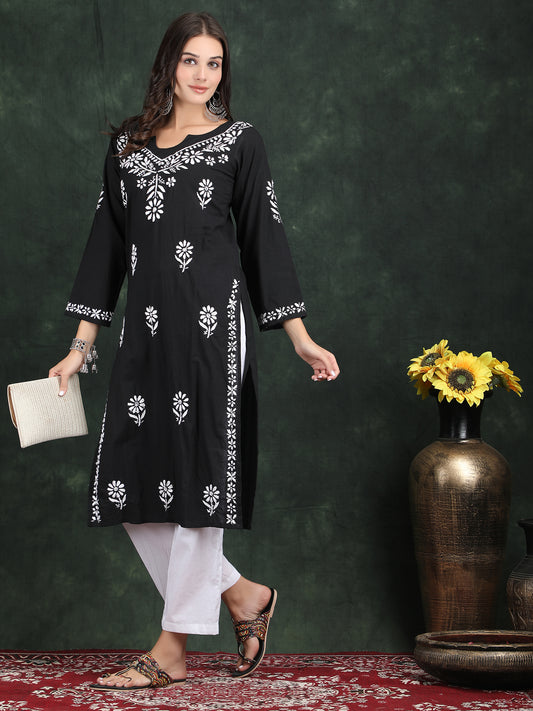 Hand Embroidery lucknow chikankari kurti